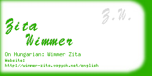 zita wimmer business card